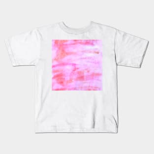 Pink orange watercolor abstract art Kids T-Shirt